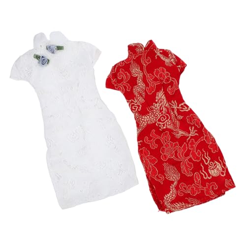 Abaodam 2Stücke Puppenkleidung Cheongsam für Puppen Austauschbare Kostüme mit Exquisiten Details für Rollenspiele und zu Besonderen Anlässen Abaodam 2Stücke Puppenkleidung Cheongsam für Puppen Austauschbare Kostüme mit Exquisiten Details für Rollenspiele und zu Besonderen Anlässen von Abaodam