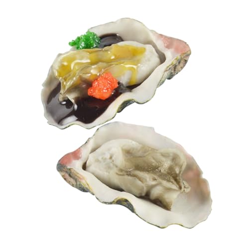Abaodam 2Stücke Realistisches Meeresfrüchte Modell aus Austern und Muscheln für Küche Party Dekoration für Grill Events und Restaurant von Abaodam