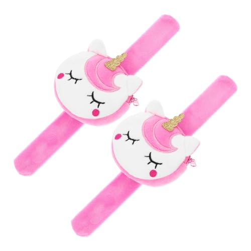 Abaodam 2Stücke Slap Armbänder Einhorn Cartoon Geldbörse für Multifunktionale Münztaschen Partygeschenk und Accessoire für Jungen und Mädchen von Abaodam
