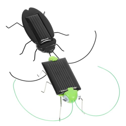 Abaodam 2Stücke Solarbetriebenes Insektenspielzeug Simulationsspielzeug Und Kakerlake Für Lehrspielzeug Für Naturwissenschaften Und Experimente von Abaodam