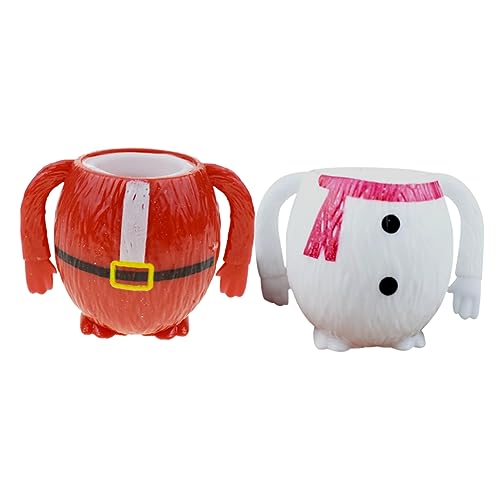 Abaodam 2stücke Teiliges Weihnachts-Squeeze-Spielzeug Stressabbau Und Sensorisches Spielzeug Für Weihnachten Geschenkidee Mit Weihnachtsmann Und Schneemann von Abaodam
