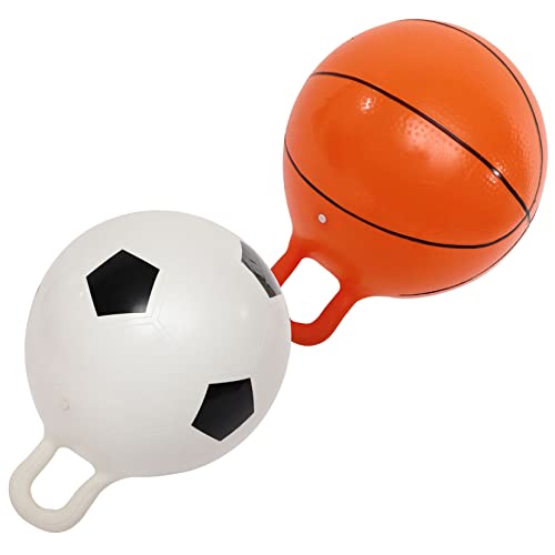 Abaodam 2er Set Hüpfball Für 45cm Sprungball Aus Strapazierfähigem Material Interaktives Für Drinnen Und Draußen Ideal Für Bewegung Und Spaß Basketball + Fußball Abaodam 2er Set Hüpfball Für 45cm Sprungball Aus Strapazierfähigem Material Interaktives Für Drinnen Und Draußen Ideal Für Bewegung Und Spaß Basketball + Fußball von Abaodam