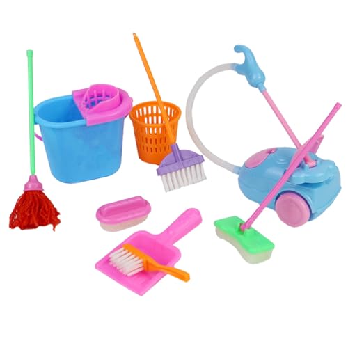 Abaodam 2er Set Puppenhaus Reinigungsset Für Miniatur Reinigungswerkzeuge Zufälligen Farben Für Rollenspiele Und Haushaltsspielzeug von Abaodam