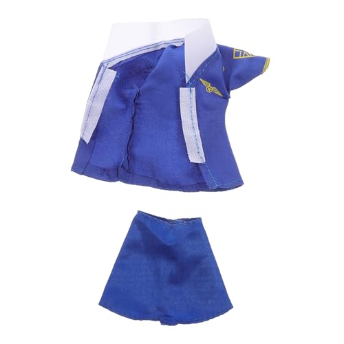 Abaodam 2pcs 30 cm Girls Doll Dress -up Kleidung Stilvolle Flugbegleiter Kostüm Uniform Und Rock Set Doll Kleidung Set Puppenzubehör Für Kinder Kreatives Spiel von Abaodam