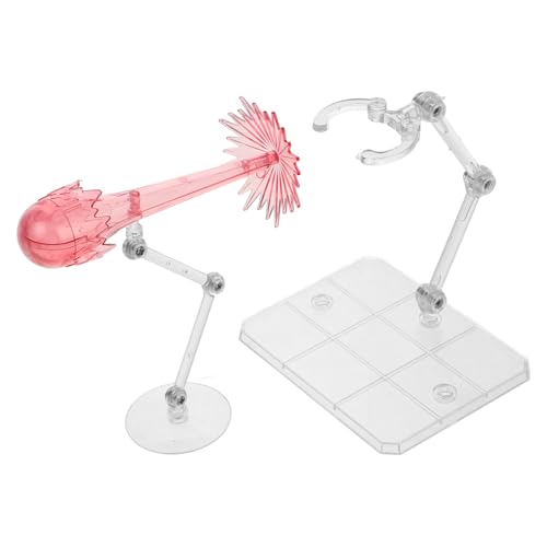 Abaodam 2pcs Doll Display Stand Assembly Display Holder Base Action Figure Display Holder Action Figure Display Base Anime Model Stand Clear Action Figure Accessories Plastic Pink von Abaodam