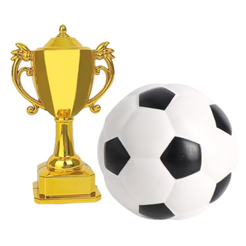 Abaodam 2pcs Jungen und Mädchen Sport Spielzeug Miniatur Fußball Trophäe Modell für Puppenhaus Dekorationen Abaodam 2pcs Jungen und Mädchen Sport Spielzeug Miniatur Fußball Trophäe Modell für Puppenhaus Dekorationen von Abaodam