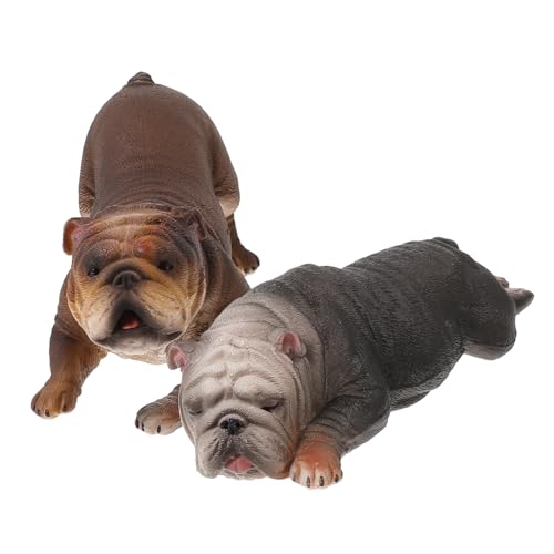 Abaodam 2pcs Simulation Hund Figur Desktop Hund Modell Hund Figur Bulldogge Ornament Schreibtisch Dekoration Abaodam 2pcs Simulation Hund Figur Desktop Hund Modell Hund Figur Bulldogge Ornament Schreibtisch Dekoration von Abaodam