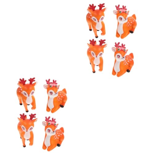 Abaodam 2sets Mikro-landschaftsverzierung Figuren Für Hirsch Cupcake Topper Ornamente Gnom Animal Figures Tooniesfiguren Toys Mini-hirschfigur Miniatur-hirsch Pvc 4pcs*2 Abaodam 2sets Mikro-landschaftsverzierung Figuren Für Hirsch Cupcake Topper Ornamente Gnom Animal Figures Tooniesfiguren Toys Mini-hirschfigur Miniatur-hirsch Pvc 4pcs*2 von Abaodam