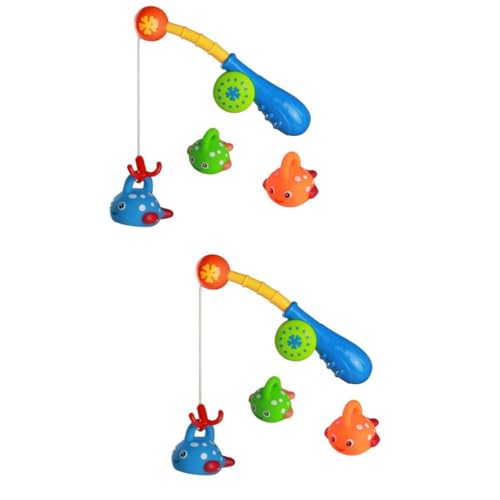 Abaodam 2st Angelspiele Spielzeug Spielzeuge Kinderspielzeug Badewannenspielzeug Badespielzeug Angeln Lustiges Spielzeug Für Die Badewanne Angelrute Spielzeug Fischernetz Schmecken von Abaodam