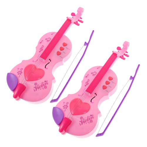 Abaodam Geigenspielzeug-Set Für Kinder 2-teilige Mini-geigen Zum Musizieren Für Kinder Kunststoff Lustiges Pädagogisches Musikgeschenk von Abaodam