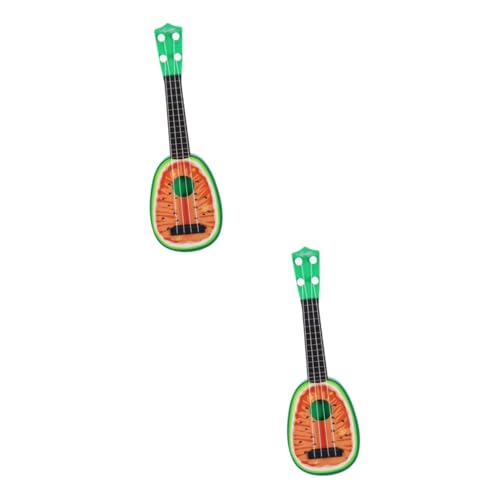 Abaodam 2st Kinderinstrumente Lernspielzeug Gitarrenspielzeug in Wassermelonenform Gitarrenspielzeug Für Kinder Instrumentenspielzeug Für Kleinkinder Spielset Für Kinder Modell Baby Puzzle von Abaodam