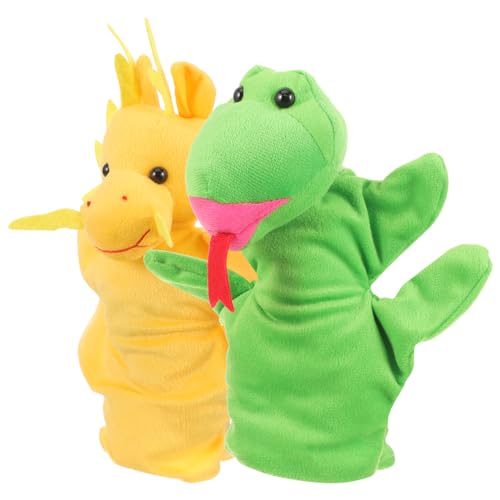 Abaodam 2st Kinderpuppe Handpuppe Zum Geschichtenerzählen Puppenspielzeug Tierpuppen Plüschpuppe Plüschspielzeug Puppen Für Plüschtierspielzeug Cartoon-marionetten Stoff von Abaodam