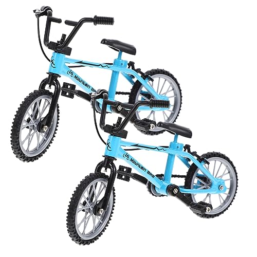 Abaodam Realistisches Mini-Fahrrad-modellset Für Puppenhaus 2-teilig Miniatur Robuste Legierungskonstruktion Für Fantasievolles Spielen von Abaodam