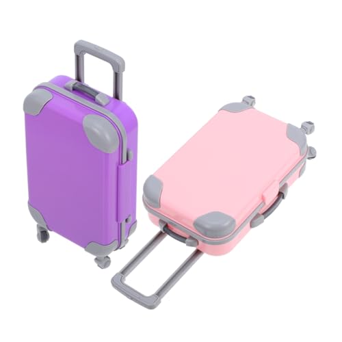 Abaodam 18 Zoll Puppenkoffer Mini-gepäckbox - Puppenhauszubehör Miniatur-puppenhauskoffer Tragbarer Aufbewahrungskoffer Für Kinder Puppenreiseträger von Abaodam