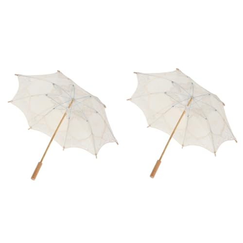 Abaodam 2St Regenschirm aus Spitze großer Regenschirm Big Umbrella Regenschirme für Regen Hochzeitsdekoration Vintage Regenschirm Hochzeitsfotografie-Requisite Blütenform Ornamente Zubehör von Abaodam