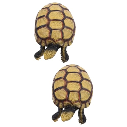 Abaodam 2st Schildkrötenmodell Tiere Landschildkröten-Ornamente Schildkröte Spielzeug Spielzeug-schildkröten-Figur Landschildkröte Ornament Meeresschildkröte Schreibtisch Plastik Kind von Abaodam