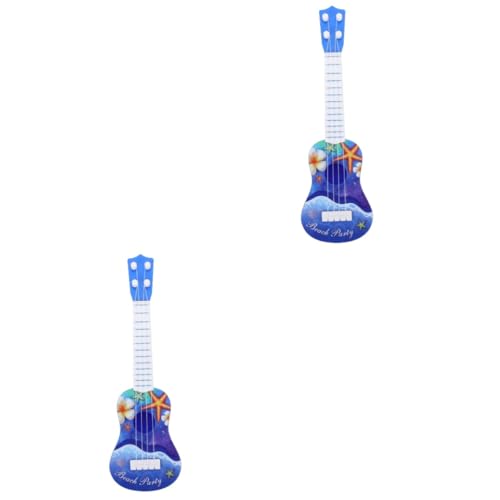 Abaodam 2St Simulation Gitarre Bass-Ukulele Gitarre Spielzeug Spielzeuge Kinderspielzeug frühes musikalisches Lernspielzeug Mini-Gitarre Perlmutt Instrument erröten Modell von Abaodam