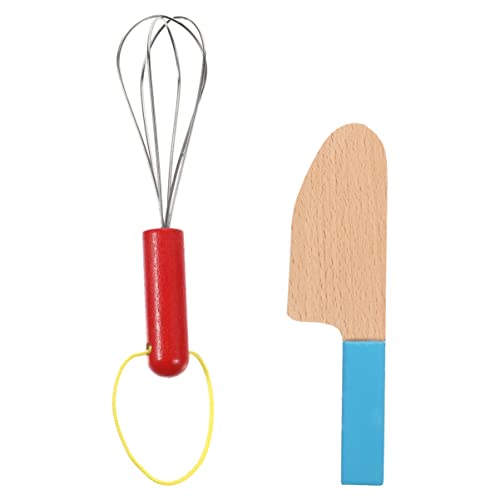Abaodam 2 Stück Kinder-schneebesenschneider-Spielzeug Für Kleinkinder Küchenzubehör Babyspielzeug Sicheres Holz Pädagogisches Spielzeug Für Jungen Und Mädchen von Abaodam