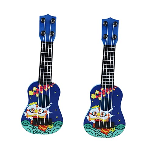 Abaodam 2St Ukulele Miniaturdekoration lustige Gitarrendekoration Modelle Spielzeuge Desktop-Kindergitarre dekorative Kindergitarre Schreibtisch schmücken Musikinstrument Requisiten Abs von Abaodam
