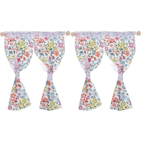 Abaodam 2 Stücke Tiny Vorhang Miniatur Puppe Zubehör Decor Modell Miniatur Vorhang Abaodam 2 Stücke Tiny Vorhang Miniatur Puppe Zubehör Decor Modell Miniatur Vorhang von Abaodam