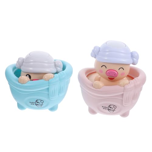 Abaodam Badespielzeug-Set Mit Cartoon-Schwein Und Wolke – Badespielzeug Für Kinder Ideal Für Kleinkinder Und Babys Fördert Die Eltern-Kind-interaktion von Abaodam