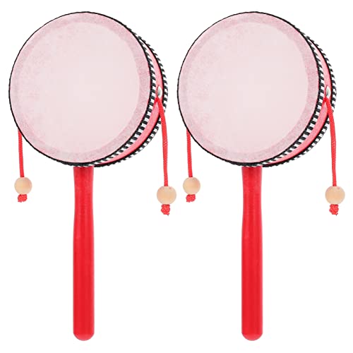Abaodam 2 Stück Traditionelle Rasseltrommeln Baby Kognitives Spielzeug Handrasseln Glatte Kanten Tragbares Trommelspielzeug Für Jungen Und Mädchen Für Die Musikalische Früherziehung Abaodam 2 Stück Traditionelle Rasseltrommeln Baby Kognitives Spielzeug Handrasseln Glatte Kanten Tragbares Trommelspielzeug Für Jungen Und Mädchen Für Die Musikalische Früherziehung von Abaodam