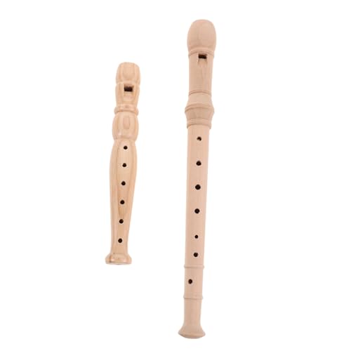 Abaodam 2stücke Holzblockflöte Mit Löchern Sopranflöte Im Deutschen Stil Vertikalflöteninstrument Für Junge Mädchen Und Anfänger Musikalisches Klangspielzeug Aus Holz Geeignet Für von Abaodam