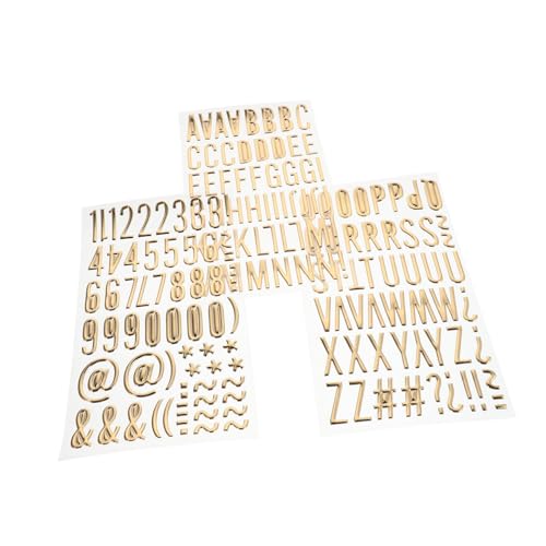 Abaodam Einzigartige 3D-Aufkleber-Buchstaben Goldene Buchstaben-Aufkleber Zum Basteln Alphabet-Aufkleber Für Scrapbooking Dekorativ von Abaodam