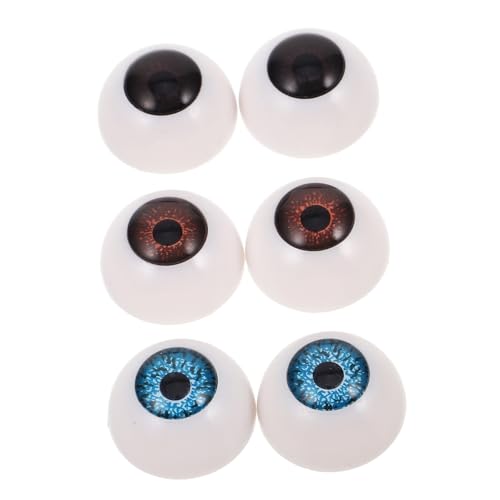 Abaodam 3 Paar Puppenaugen Kleine Augen Zum Basteln Augäpfel Zum Basteln Mini Puppen Kostümzubehör Cosplay Augen Puppenherstellungsaugen Kleine Augäpfel Stofftieraugen Zum Häkeln von Abaodam
