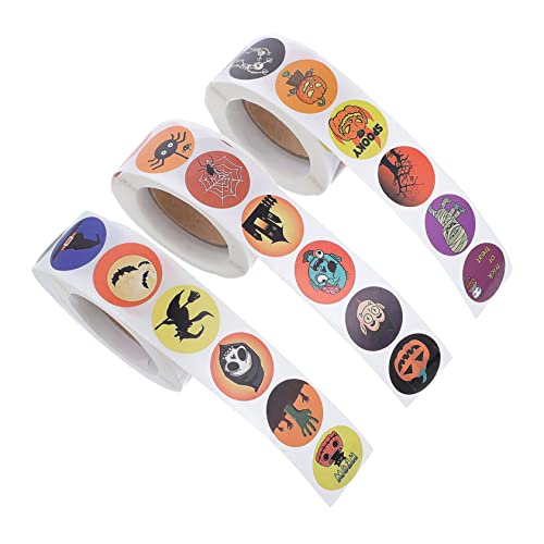 Abaodam 3 Rollen Halloween Kostümaufkleber Cartoon Aufkleber Runde Aufkleber Nagelaufkleber Kreisaufkleber Lustige Aufkleber „Süßes Oder Saures“ Aufkleber Dekorationsaufkleber Abaodam 3 Rollen Halloween Kostümaufkleber Cartoon Aufkleber Runde Aufkleber Nagelaufkleber Kreisaufkleber Lustige Aufkleber „Süßes Oder Saures“ Aufkleber Dekorationsaufkleber von Abaodam