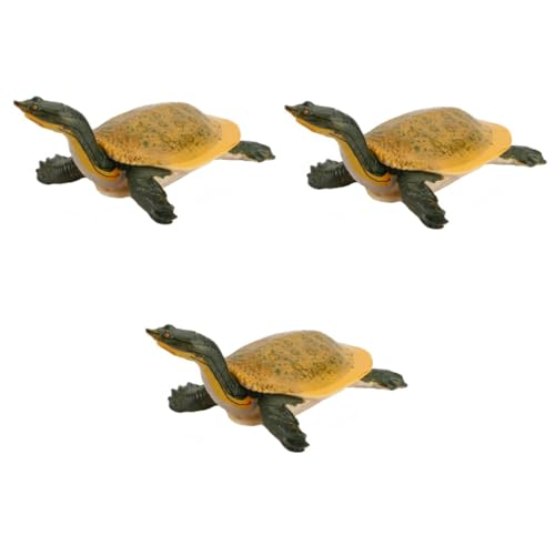Abaodam 3 STK Schildkröten-Modell Tiere Spielzeug Simulation Tierdekor Modelle Spielzeuge kreatives Tiermodell Zierschildkröte künstlich schmücken Süßwasserschildkröte Statue Abs von Abaodam