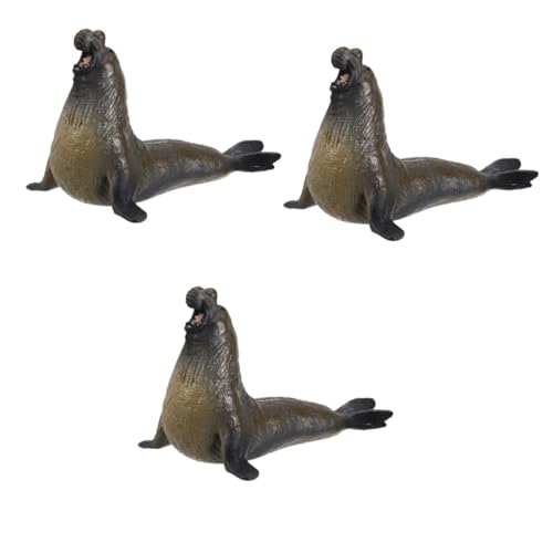 Abaodam 3 STK See-Elefanten-Ornamente Robbentiermodell Wild Life Seal Sammelfigur tierfiguren für Kinder gartendekoration Plüschtier Spielzeug Simulation Seeelefant Dekoration fest von Abaodam