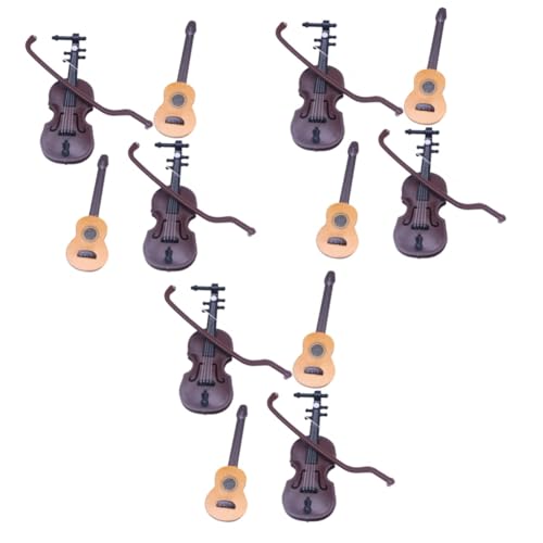Abaodam 3 Sätze 1:12 Dekoration Weihnachtsschmuck Kinderspielzeug Modelle Mädchenspielzeug Mini-Hausdekorationen für Kinder Haushaltsgerätemodell Gitarre Musikinstrument von Abaodam