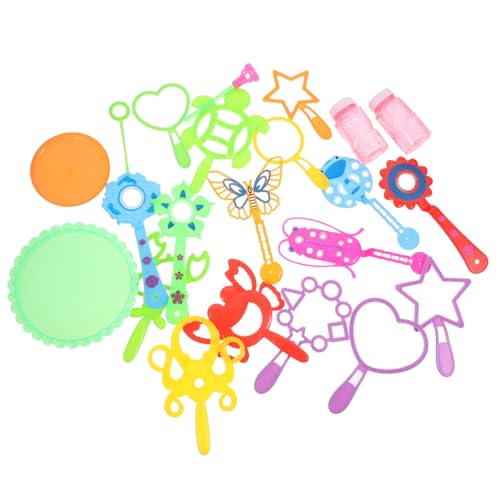 Abaodam 3 Sätze Blasenwerkzeug Kind Blasenlösung Spielzeugwerkzeug flüssig Wanne Bubble Machine for Bubbles Machine bubblemaschine Foam Maker Blasenmacher bunter Blasenstab Plastik von Abaodam