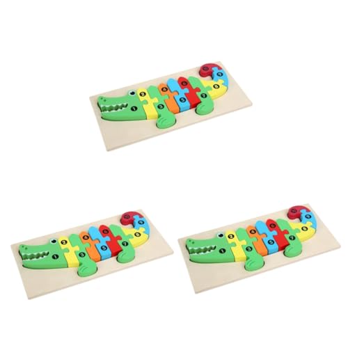 Abaodam 3 Sätze Erleuchtung frühes Bildungs Spielzeug Tierrätsel für Kinder Puzzle-Spielzeug aus Holz Kinder Puzzle rätselbuch Kinder Kleinkindpuzzles aus Holz Kleinkindspielzeug hölzern von Abaodam