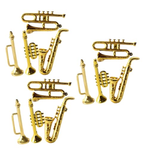 Abaodam 3 Sätze Mini-Saxophon Dekorationen Miniatur Winzig Mini-trompete Puppenhaus Mini-musikinstrumentenmodelle Instrumentenverzierungen Plastik Golden 4 Stück * 3 Abaodam 3 Sätze Mini-Saxophon Dekorationen Miniatur Winzig Mini-trompete Puppenhaus Mini-musikinstrumentenmodelle Instrumentenverzierungen Plastik Golden 4 Stück * 3 von Abaodam