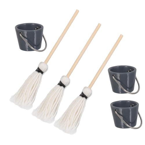 Abaodam 3 Sätze Miniatur Mop und Eimer Set Teiliges Zubehör für Puppenhäuser für Kreative Dekoration und DIY Projekte Langlebig und Detailreich Gestaltet Abaodam 3 Sätze Miniatur Mop und Eimer Set Teiliges Zubehör für Puppenhäuser für Kreative Dekoration und DIY Projekte Langlebig und Detailreich Gestaltet von Abaodam
