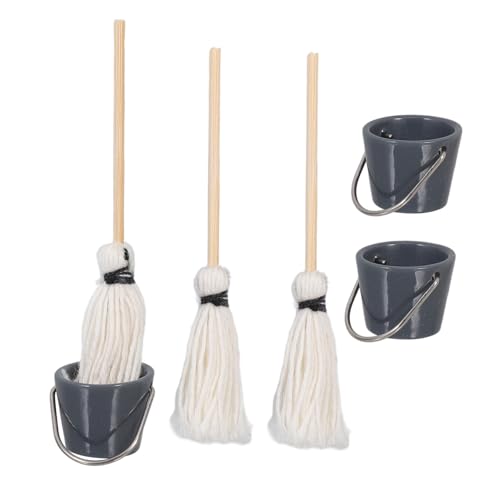 Abaodam 3 Sätze Miniatur Reinigungsset mit Eimer und Mop Teiliges Set für Puppenhaus Dekoration und Zubehör Szene für Kreative DIY Projekte Abaodam 3 Sätze Miniatur Reinigungsset mit Eimer und Mop Teiliges Set für Puppenhaus Dekoration und Zubehör Szene für Kreative DIY Projekte von Abaodam