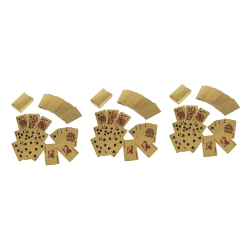 Abaodam 3sätze wasserdichte Gold Foil Pokerkarten Spielkarten Mit Kreativen Mustern Für Zuhause Bar Und Büro Für Spielabende Mit Freunden Und Familie Abaodam 3sätze wasserdichte Gold Foil Pokerkarten Spielkarten Mit Kreativen Mustern Für Zuhause Bar Und Büro Für Spielabende Mit Freunden Und Familie von Abaodam