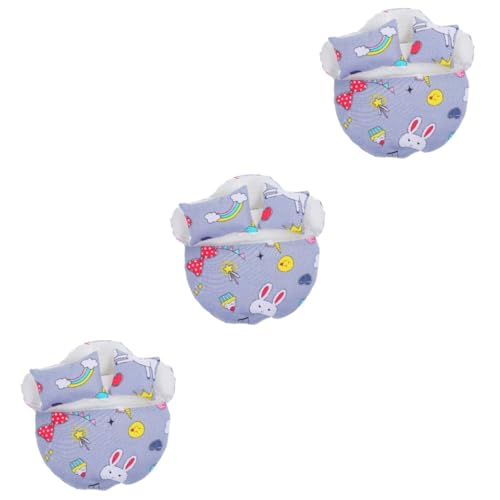 Abaodam 3 Sätze Puppenschlafsackbett Heimzubehör Wohnkultur wiederverwendbarer Puppenschlafsack Stoffpuppenschlafsack Mini schmücken Plüschpuppen Kleine Puppe Ob11 das Bett Polyester von Abaodam