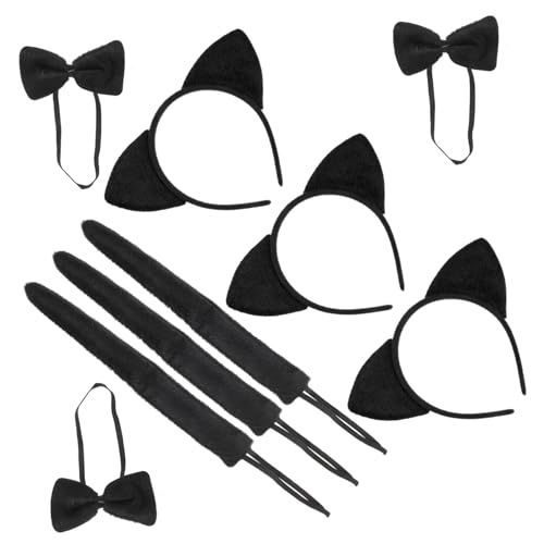 Abaodam 3 Sätze Teiliges Katzenohren Kostümset mit Stirnband Fliege und Weiches Stoffmaterial Bequem für Karneval Halloween Cosplay und Kinderkostümpartys Abaodam 3 Sätze Teiliges Katzenohren Kostümset mit Stirnband Fliege und Weiches Stoffmaterial Bequem für Karneval Halloween Cosplay und Kinderkostümpartys von Abaodam