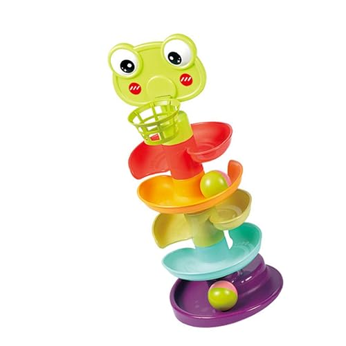Abaodam 3 Sätze Track-Rolling-Ball-Spielzeug spiralförmiges Kugeltropfenspielzeug Lernspielzeug Kinderspielzeug Spielzeuge Karikatur, die Spielzeug stapelt Cartoon-Spielzeug schmecken Spur von Abaodam