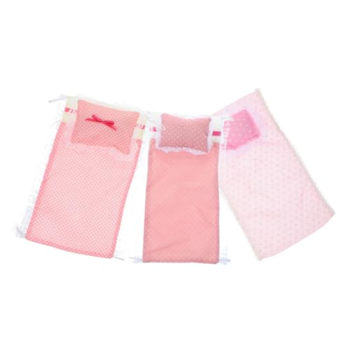 Abaodam 3 Sets Miniaturpuppenhaus Bettwäsche -Set Mit Puppenhauskissen Und Puppenzubehör Für Kinder Tun, Um Spielzeugschlafzimmer - Zu Spielen Abaodam 3 Sets Miniaturpuppenhaus Bettwäsche -Set Mit Puppenhauskissen Und Puppenzubehör Für Kinder Tun, Um Spielzeugschlafzimmer - Zu Spielen von Abaodam