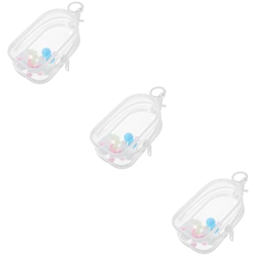 Abaodam 3 Sets Show Babytasche Einkaufstasche Transparente Tasche Puppenbehälter Tasche Für Puppe Kleine Aufbewahrungstasche Puppentragetasche Puppentasche Mit Schnalle Mini von Abaodam