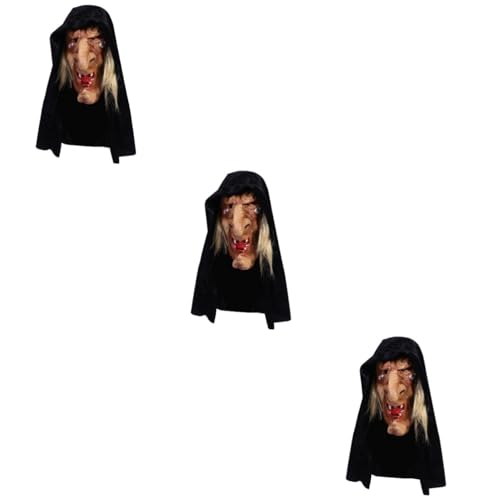 Abaodam 3 Stk Horror Hexenmaske Nonne Maske halloween geschenke halloween assecoires Kopfschmuck für den Abschlussball Halloween-Schleier-Maske Kleider gruselige Hexenmaske Halloween-Maske von Abaodam