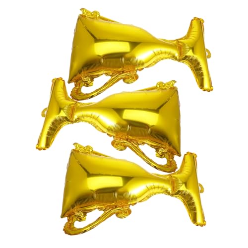 Abaodam 3 Stück Abschluss Dekoration Ballongirland -kit Hoher Auftrieb Für Ballons Ballonbogenständer Ballonstäbchen Basketball-ballonbogen Ballon Zum Vatertag Aluminiumfolie Golden von Abaodam