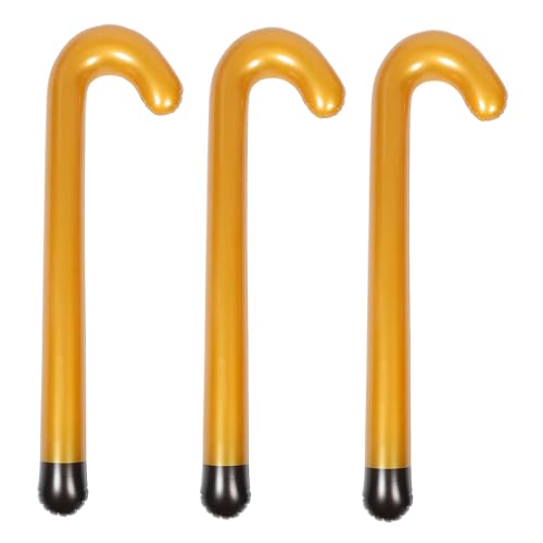 Abaodam 3 Stück Aufblasbarer Gehhilfe kostüm Spielzeugstock Rohrstock in die Luft sprengen aufblasbarer Spazierstock Kinderstockstütze Halloween Cane PVC Golden Abaodam 3 Stück Aufblasbarer Gehhilfe kostüm Spielzeugstock Rohrstock in die Luft sprengen aufblasbarer Spazierstock Kinderstockstütze Halloween Cane PVC Golden von Abaodam