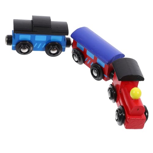Abaodam Lustiges Und 3-teiliges Holzeisenbahn-Set Mit Tiermodellen Und Robustem Nicht Elektrischem Zum Lernen von Abaodam