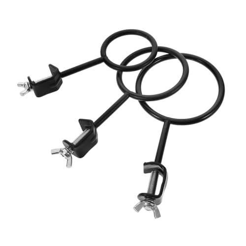 Abaodam 3 Stück Experimentiergeräte Rampe metallständer Becherhaltering Labor Retortenring Laborausrüstung Klemme Kleine Röhrenklemmen Klemme für Laborstativ Laborständer Laborklemme Black von Abaodam