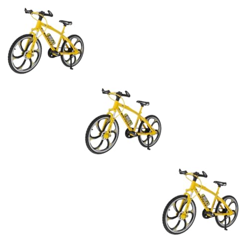 Abaodam 3 STK Fingerrad Sportdekor Kidcraft-Spielset Alu-Fingerbike Schweiß Spielzeuge Wohnkultur Mini-Fingerspielzeug Finger Fahrrad Haushalt schmücken Kombination Kind Ferrolegierung von Abaodam